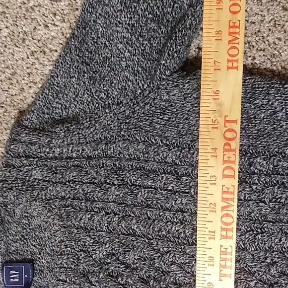 GAP Gray Cable Knit Sweater Dress Sz M - Picture 7 of 9